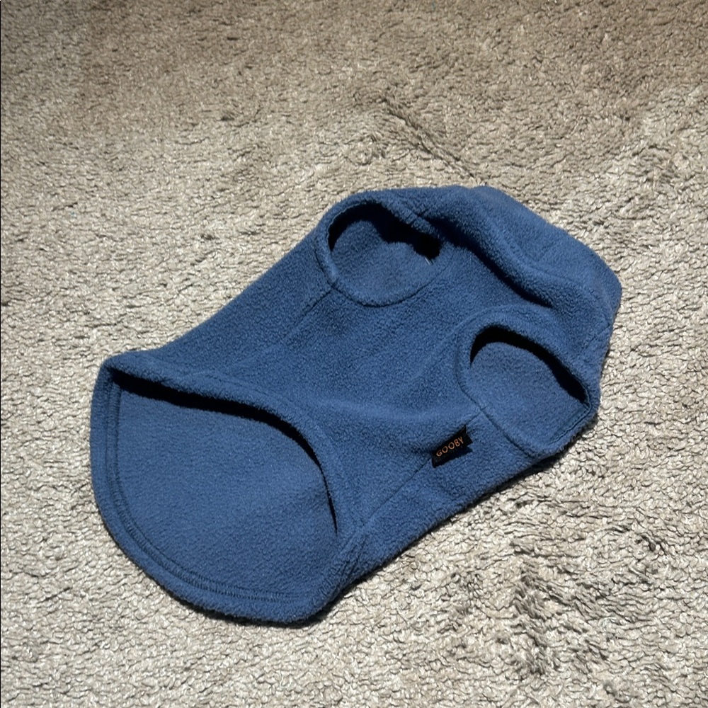 Blue Fleece Dog Sweater